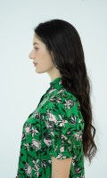 SIXDO Floral Mini Silk Dress